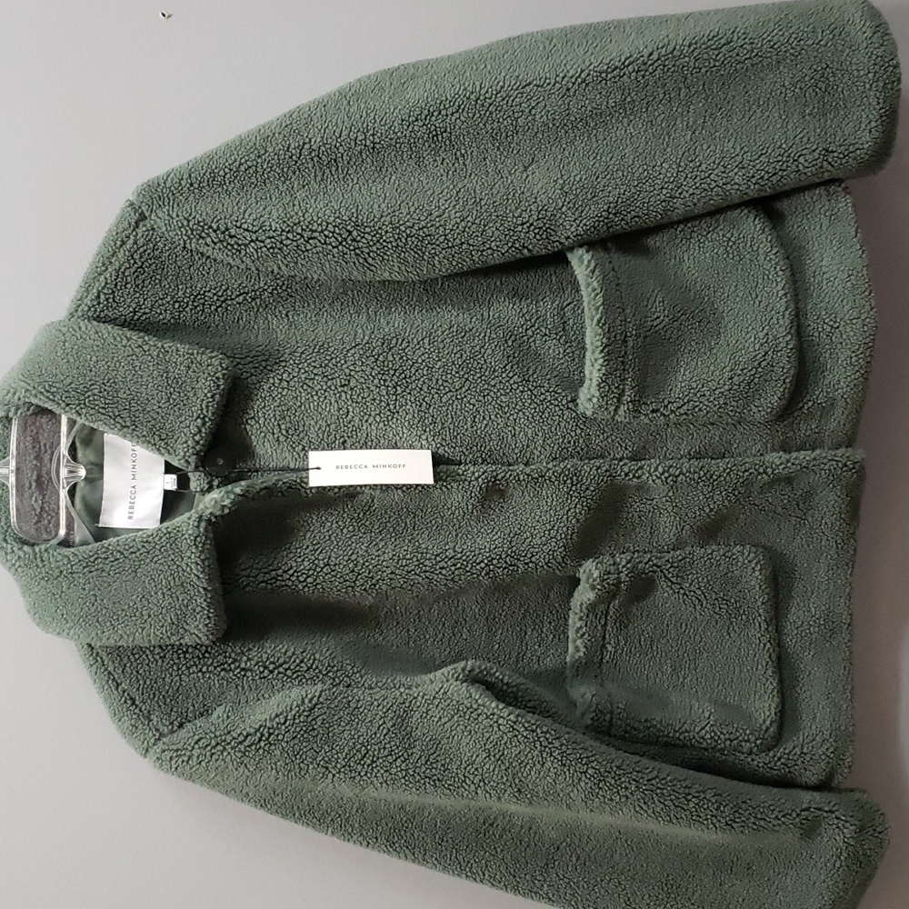 Rebecca Minkoff NWT "Harley" Oversized Snap-front Teddy Jacket, L - Picture 1 of 7